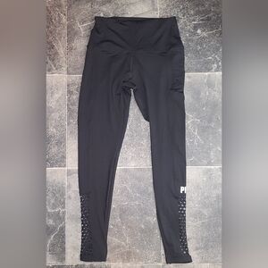 Size Small Black Victoria's Secret PINK athletic leggings
